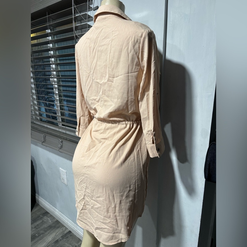 Bluebelle Tan Wrap Dress - Picture 5 of 7